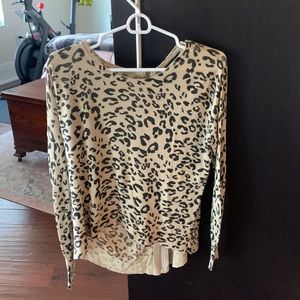 Olivaceous Leopard Print Lightweight Sweater